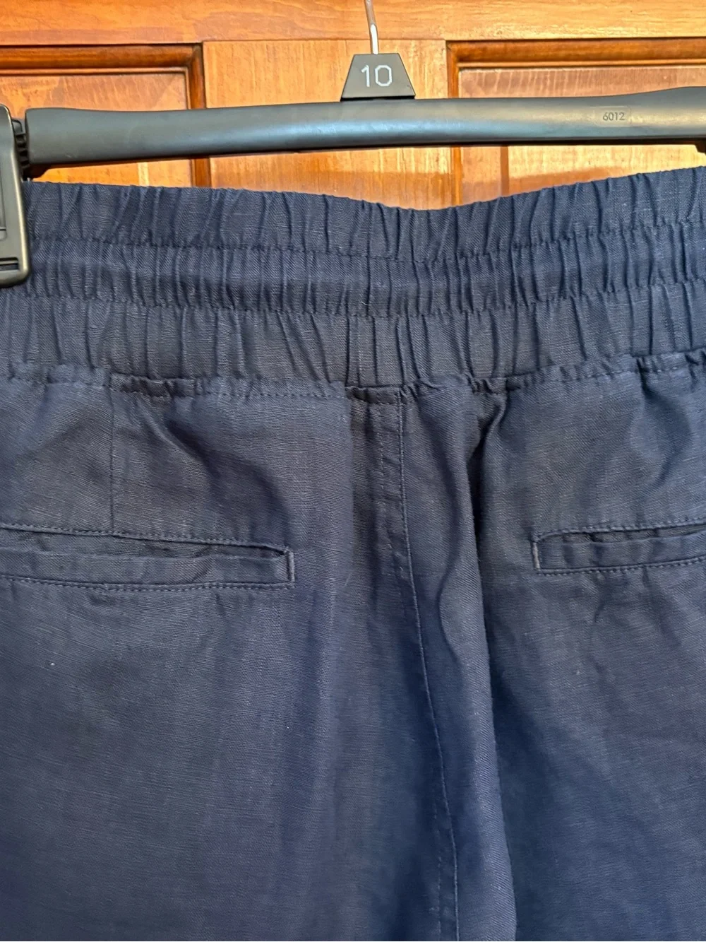 Quince European Linen Wide Leg Pants in Deep Navy Blue Womens Size Large